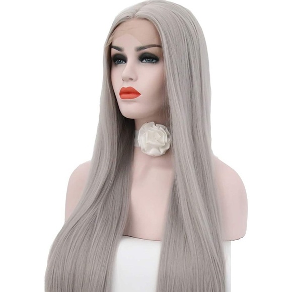 ELE H 24” GREY STEEL STRAIGHT LACE FRONT WIG *NEW*
